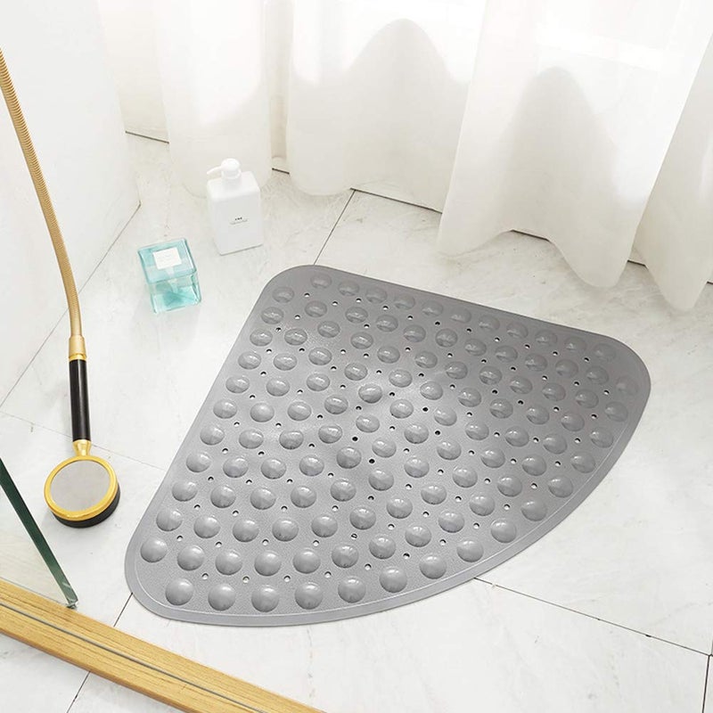 Eanpet Bath Mat Non-Slip Tub Shower Mats Bathtub Mat for Adult Kids, Machine Washable (Triangle, 21 x 21 Inch, Grey) - Image 4